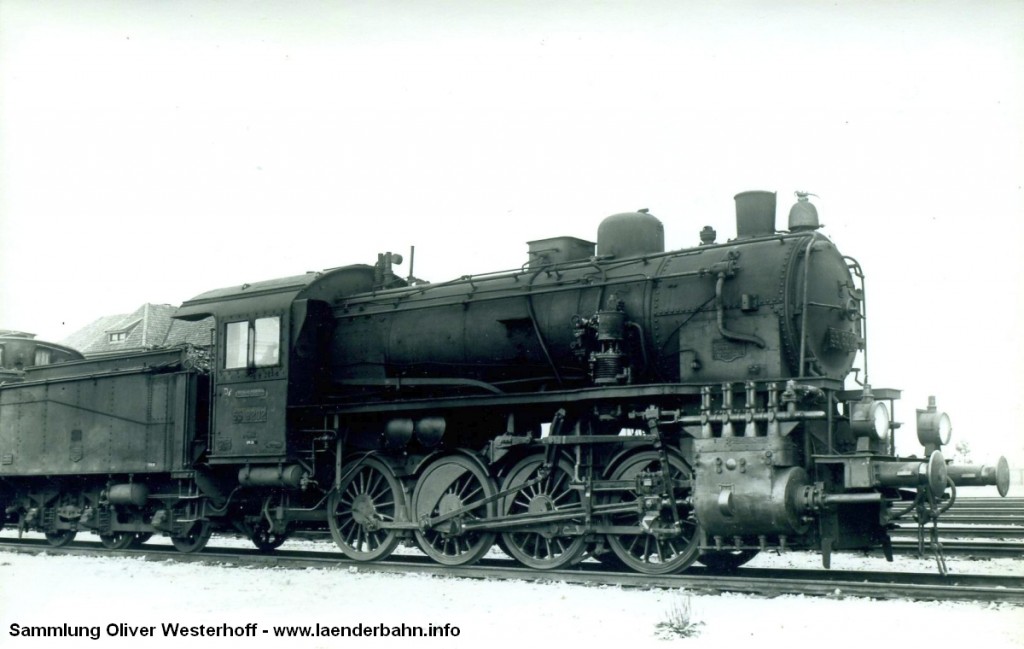 Die Lokomotive Nr. 232 "WANGERLAND" von 1912, hier mit der Reichsbahnnummer 55 6202.