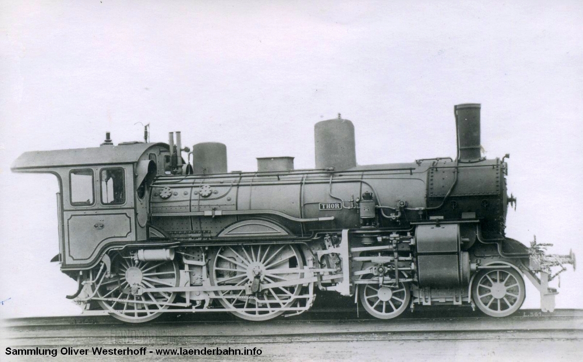Die Lokomotive Nr. 154 "THOR", gebaut 1903 bei HANOMAG unter der Fabriknummer 4104