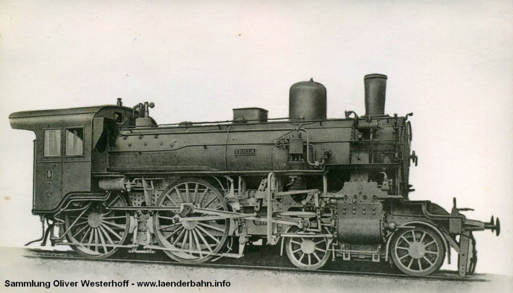 1909: Schnellzuglokomotive, S 5.2 (2 B-SLv-(LV)) Nr. 205 "FRIGGA" die spätere 13 1851