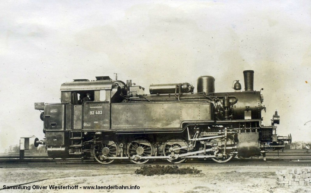 T 13.1 Nr. 288 mit der Reichsbahnnummer 92 403