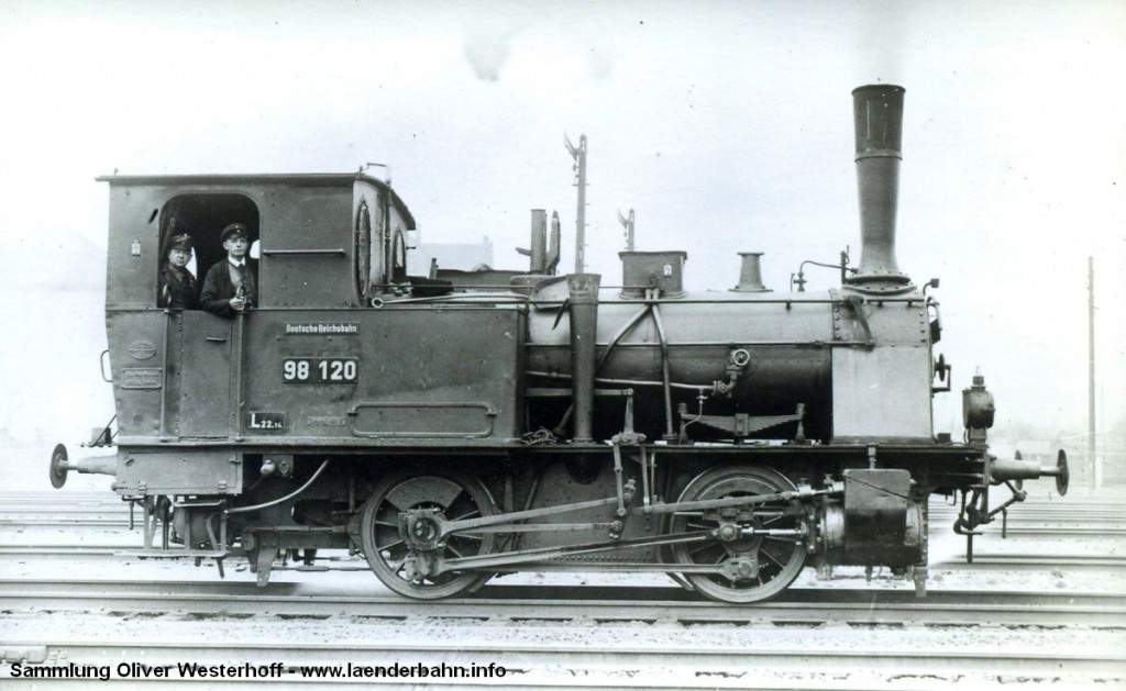 T 2 Nr. 213 "DACKEL", hier mit der Reichsbahnnummer 98 120.