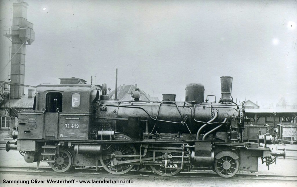 T 5.1 Nr. 279 "DONNERSCHWEE" in Oldenburg mit der Reichsbahnnummer 71 419.
