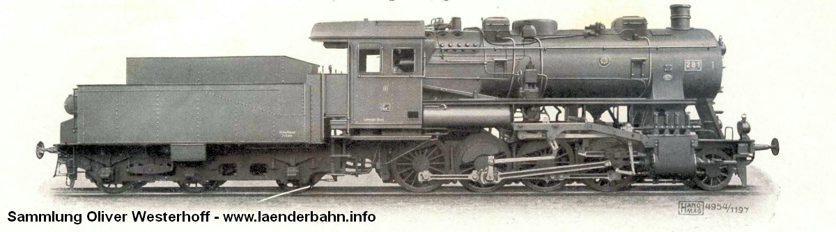 Die Lokomotive Nr. 281, gebaut 1921 bei HANOMAG unter der Fabriknummer 9751