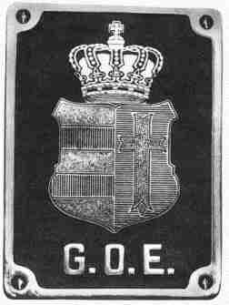 Das Wappen der G.O.E., wie es an den Fahrzeugen angebracht war.