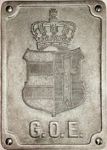 Das Wappen der G.O.E., wie es an den Lokomotiven angebracht war.