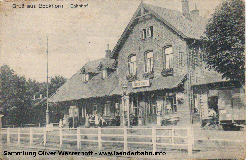 Bockhorn war Knotenpunkt mehrerer Strecken der Vareler Nebenbahnen.