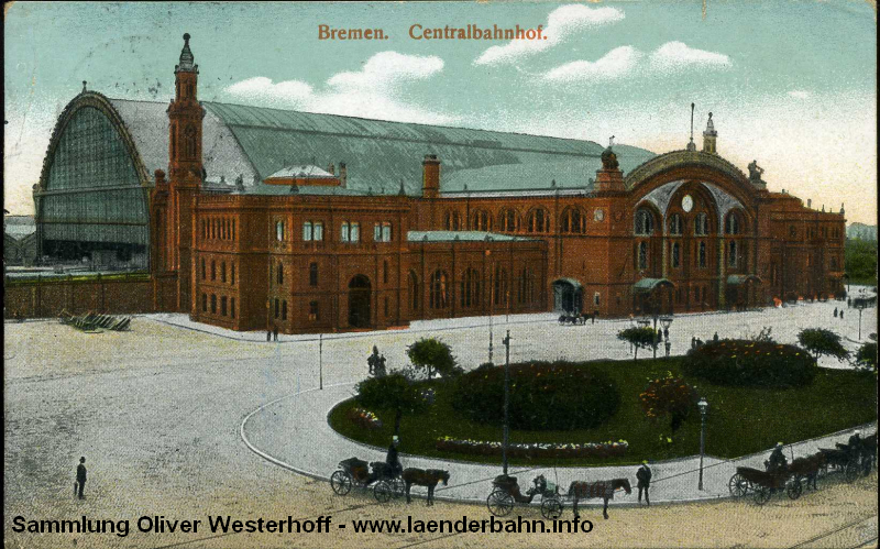 Der Bahnhof Bremen um 1890