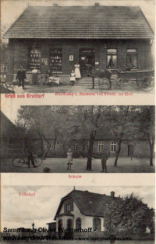 Der kleine Bahnhof Brettorf um die Jahrhundertwende.