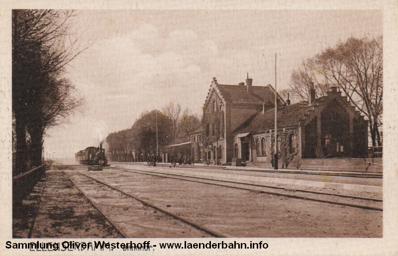 Ansicht auf den Bahnhof Dangastermoor in den 1960er Jahren