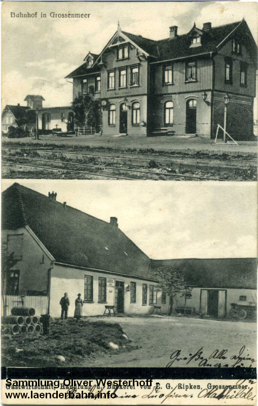 Ansicht vom Bahnhof Grossenmeer um 1910