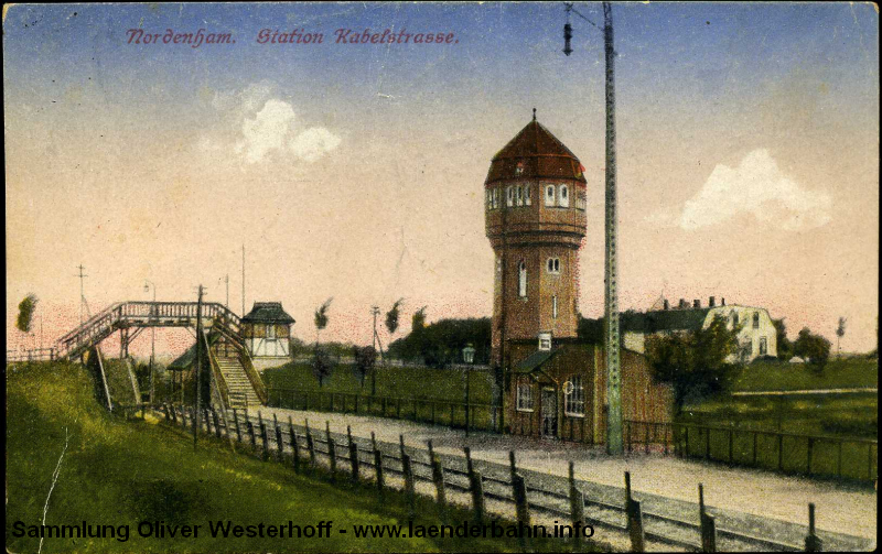 Der Haltepunkt Kabelstraße lag nur einen knappen Kilometer hinter dem Bahnhof Nordenham.