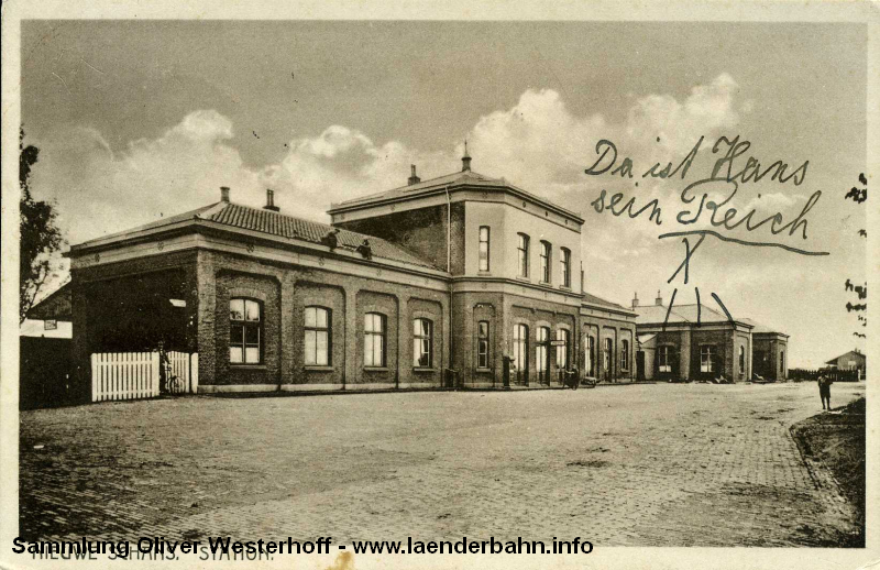 Im Bahnhof Neuschanz endete die oldenburgische Bahnstrecke.