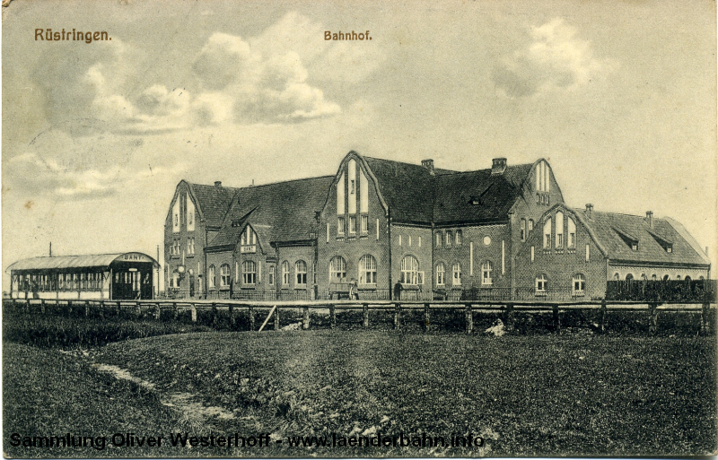 Ansicht des Bahnhofs Rüstringen (Bant) etwa 1915