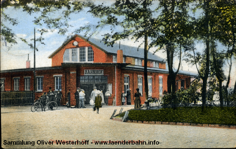 Der provisorische Bahnhof Oldenburg um 1912