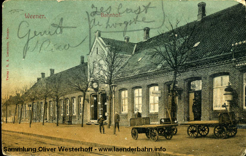 Bahnhof Weener auf einer frühen Ansicht.