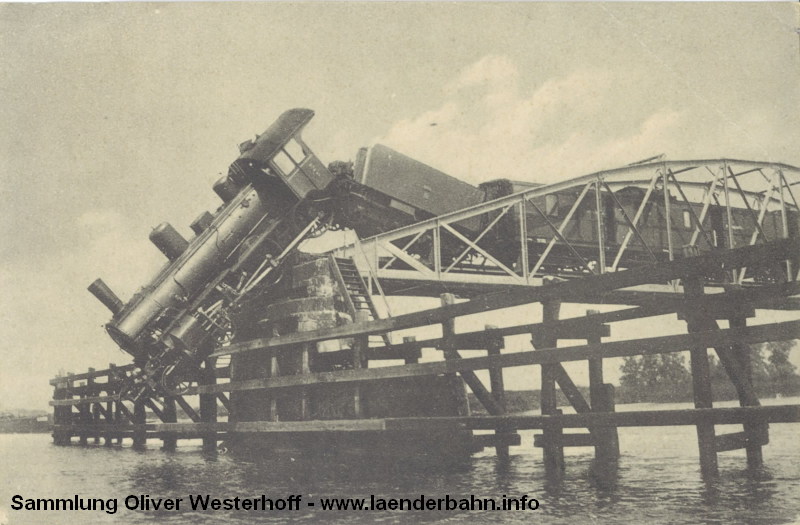 25.07.1913 - Eisenbahn-Unglück auf der Emsbrücke bei Hilkenborg