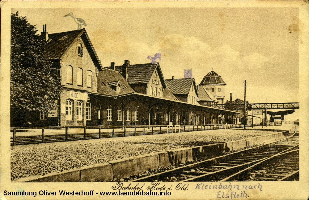 Die Südseite des Bahnhofs, die Karte ist 1926 gelaufen.