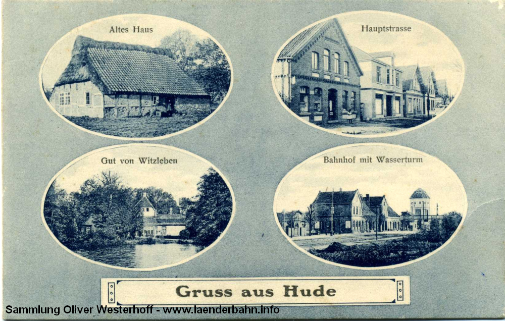 Der Bahnhof auf einer Mehrbildkarte um 1910.
