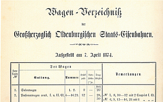 1874 - Wagenverzeichnis der G.O.E.