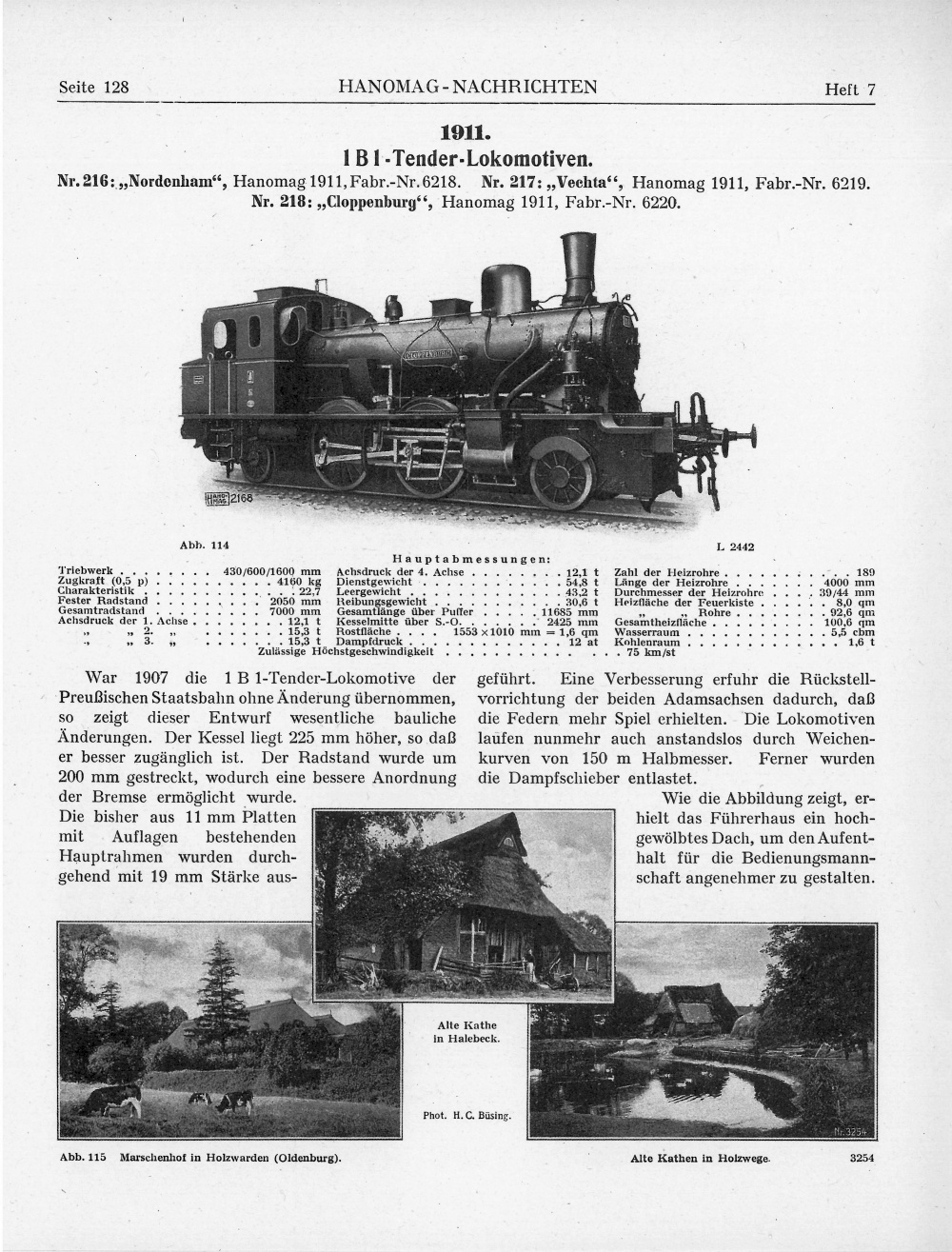 Der Bauform der T 5.1 ab 1911 ist in der Übersocht über oldenburgische Lokomotiven in den Hanomag-Nachrichten von 1916 fast eine ganze Seite gewidmet