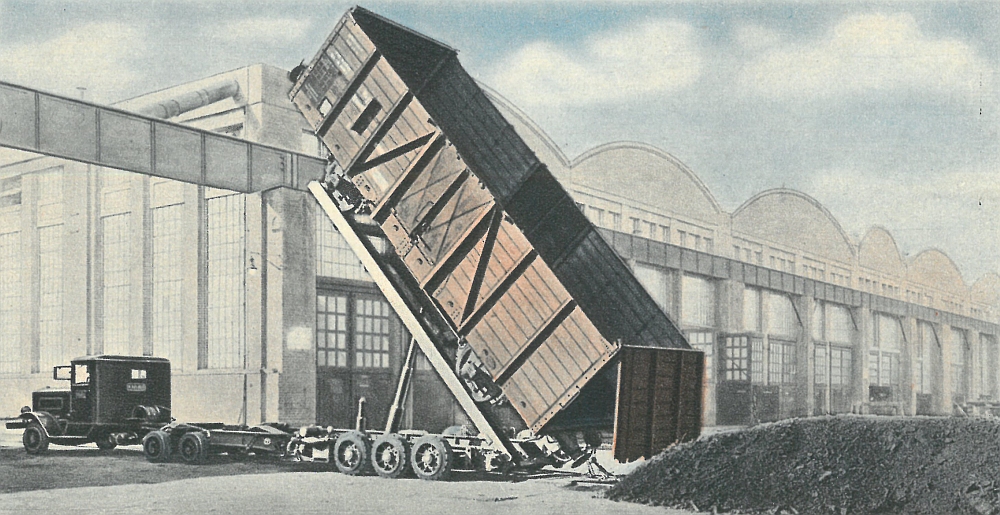 Mit einer Sonderbauart konnten Güterwagen komplett gekippt und so schnell entladen werden